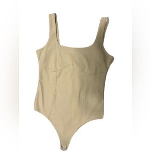 Abercrombie and fitch tan corset bodysuit  🫶🏼